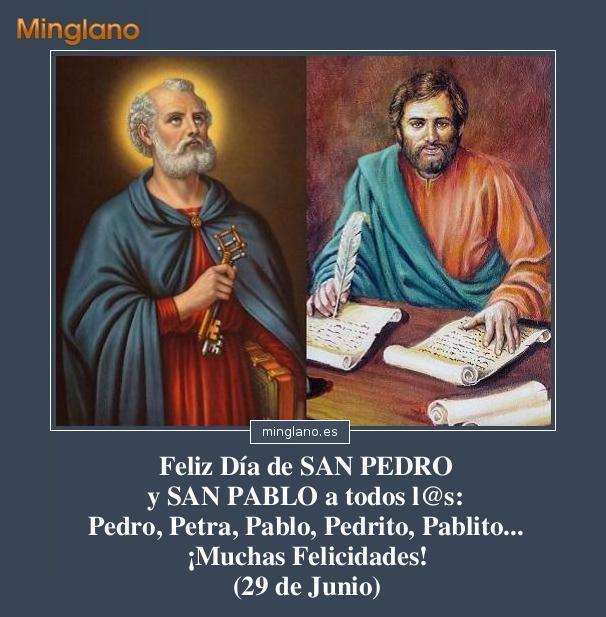 FELICITACIONES para DÍA SAN PEDRO y SAN PABLO